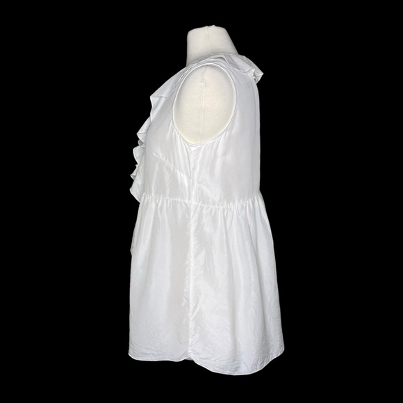 Cabi M silk sleeveless ruffled blouse - Picture 3 of 10